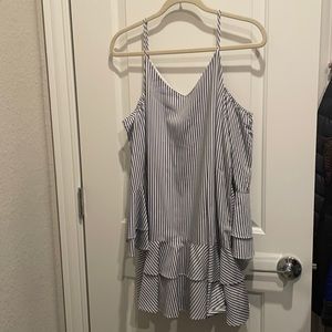 Dress navy blue and white